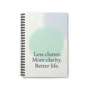 The Clarity Cover Spiral Notebook | Minimalist Beginnings Signature Series